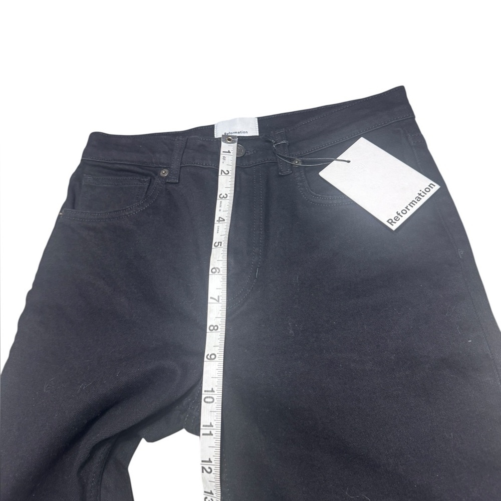 NWT Reformation Christina Mid Rise Super Stretch Black Skinny Jeans Size 27 - Picture 5 of 7